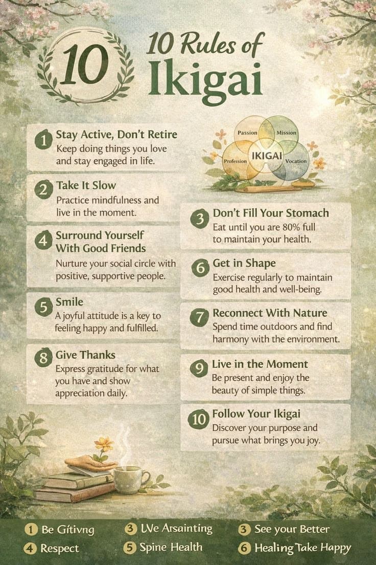 The 10 Rules of Ikigai: A Japanese Guide to a Longer, Happier Life