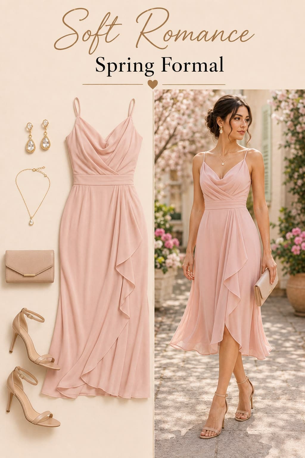 Soft Romance: The Perfect Blush Pink Spring Formal Look