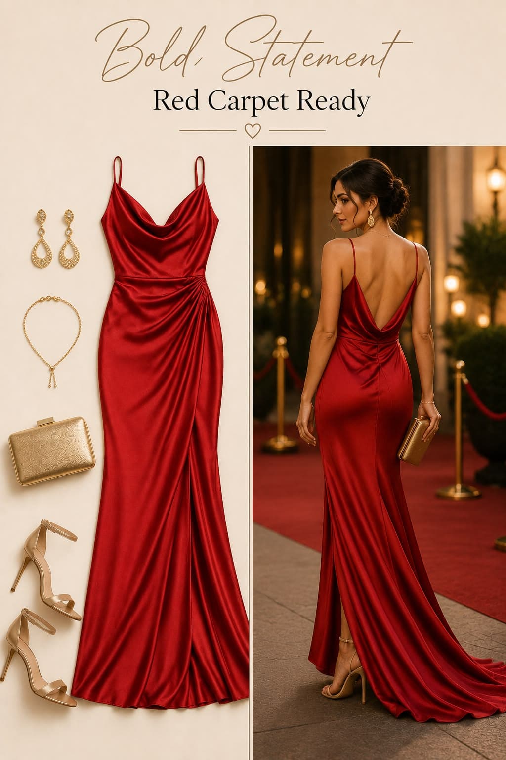 Bold Statement: The Red Carpet Ready Evening Gown