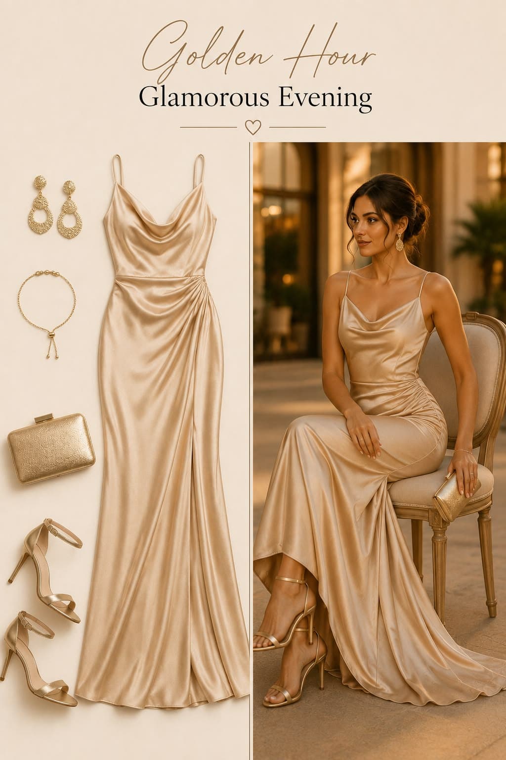 Golden Hour: The Glamorous Champagne Evening Look