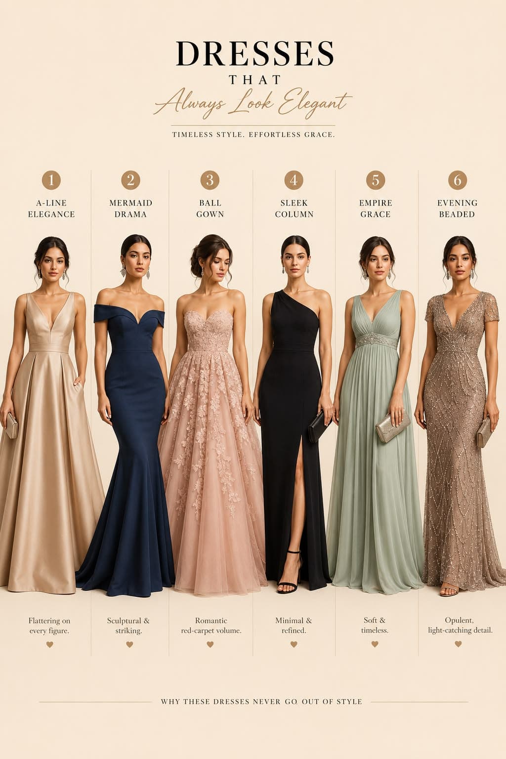 6 Formal Dress Styles That Never Go Out of Style